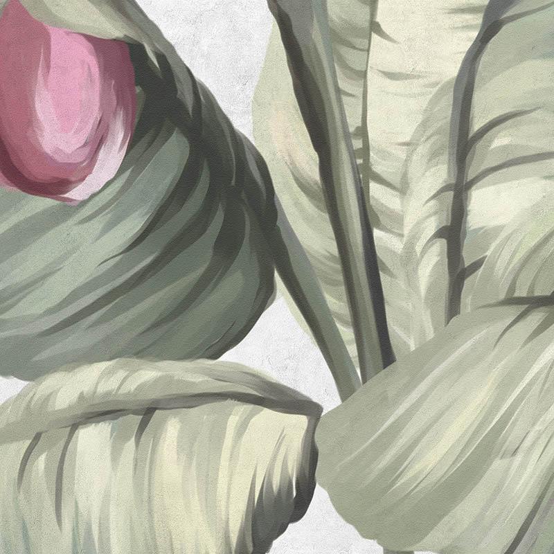 Tropical,Trees,And,Leaves,Wallpaper,Design,In,Foggy,Forest,-