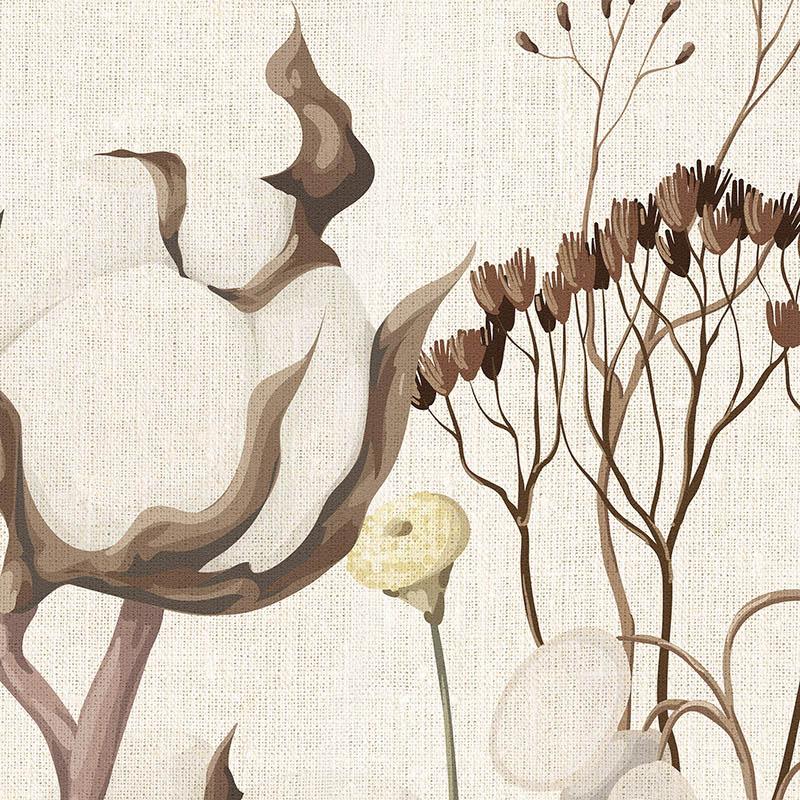 Tropical,Trees,And,Leaves,Wallpaper,Design,In,Foggy,Forest,-