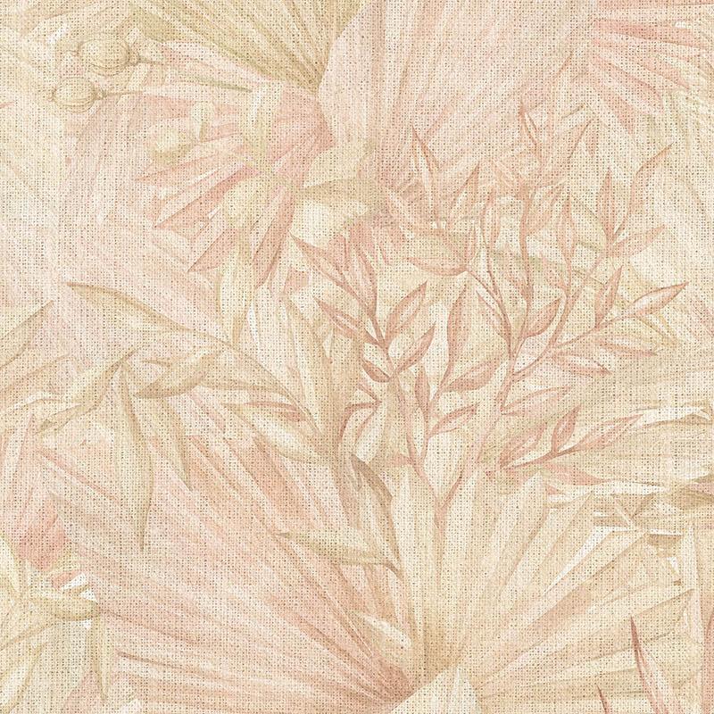 Tropical,Trees,And,Leaves,Wallpaper,Design,In,Foggy,Forest,-